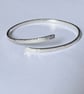 Narrow Hammered Bangle, Sterling Silver - Image 6
