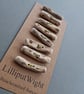 Set of eight small driftwood toggle buttons - Image 5