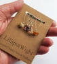 Five recycled jewellery stitch markers - Image 1