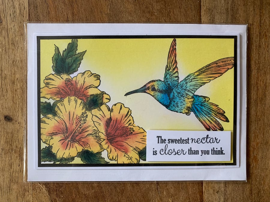 The sweetest nectar is closer than you think Handmade Card 