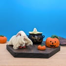 Halloween Guinea Pig Sculpture, Squeak or Treat Guinea Pig Art
