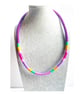 Statement purple wrapped cotton rope necklace, rope jewelry, Christmas Gifts - Image 1