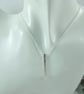 Silver Bar Necklace with Line Texture - Image 5