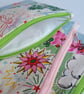 Christmas zipped purse - Pink tree, Santa or Skater, upcycled fabric - Image 5