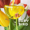 BABY Fused Glass Yellow Bird