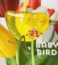 BABY Fused Glass Yellow Bird - Image 1