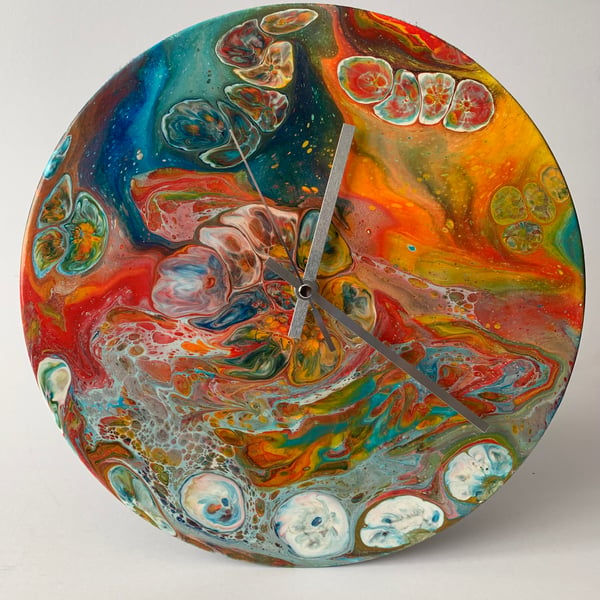 Wall Clock Acrylic Abstract