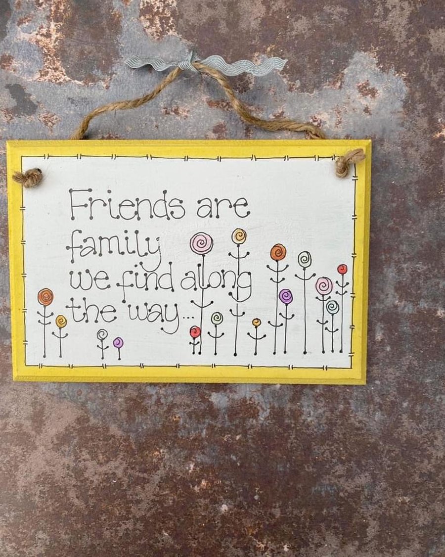 HANDMADE WOODEN PLAQUE WALL HANGING SIGN GIFT FOR FRIENDS