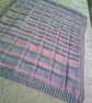 Pink, Lavender & Grey Sparkly Pram Blanket - Image 1