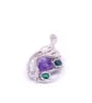 Multi stoned pendant, amethyst and malachite - Image 3