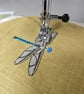 Dragonfly embroidered mini hoop, handmade hanging decoration - Image 6