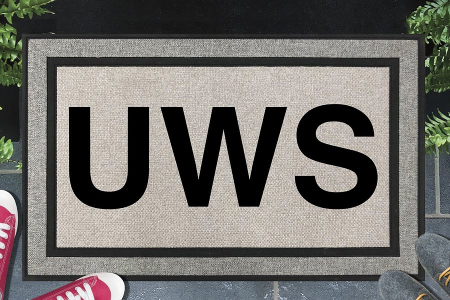 UWS NYC - Upper West Side - Manhattan New York - All Weather Doormat - 45x70cm 