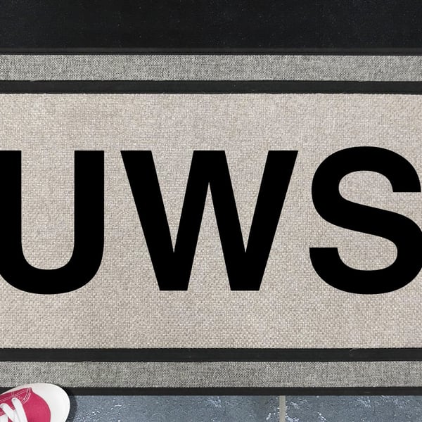 UWS NYC - Upper West Side - Manhattan New York - All Weather Doormat - 45x70cm 