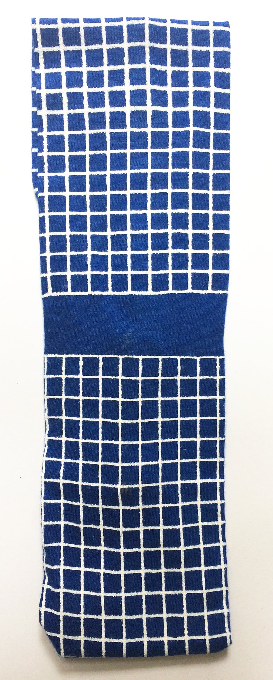 Squares blue and white cotton  headband