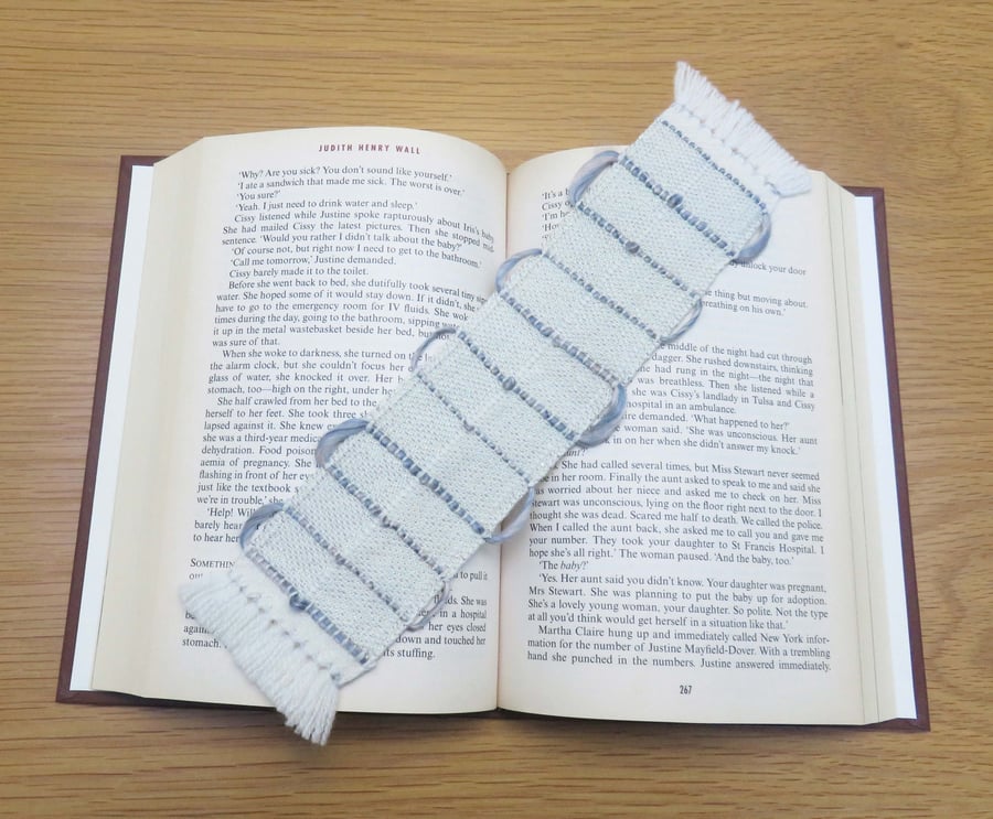 Sparkly white bookmark