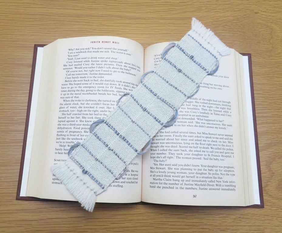 Sparkly white bookmark