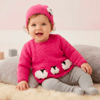 Baby Knitting Pattern for Jumper and matching hat with Sheep.  Digital Pattern