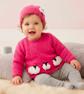 Baby Knitting Pattern for Jumper and matching hat with Sheep.  Digital Pattern - Image 1