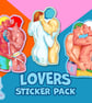 LOVERS sticker pack, waterproof vinyl gay stickers