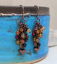 Copper chain and agate dangle earrings with heart charm  - Image 7