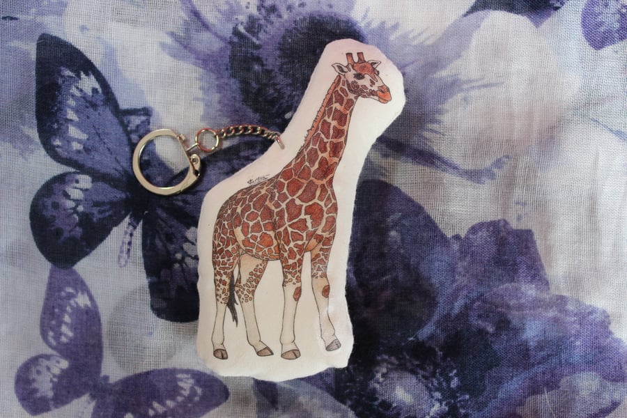 Giraffe Plush Keyring Animal Bag Charm Accessory