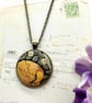 Tulip pendant fabric button William Morris anniversary gifts - Image 2