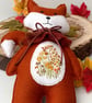 Decorative felt fox, hand sewn woodland fox, hanging decoration  - Image 4