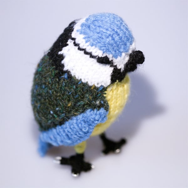 Knitted Blue Tit - Folksy