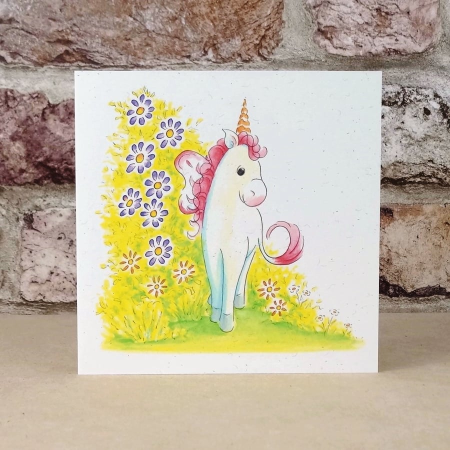 Unicorn Card Blank Card Eco Friendly