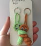 Crochet Worry Worm Friendship Bug Keyrings