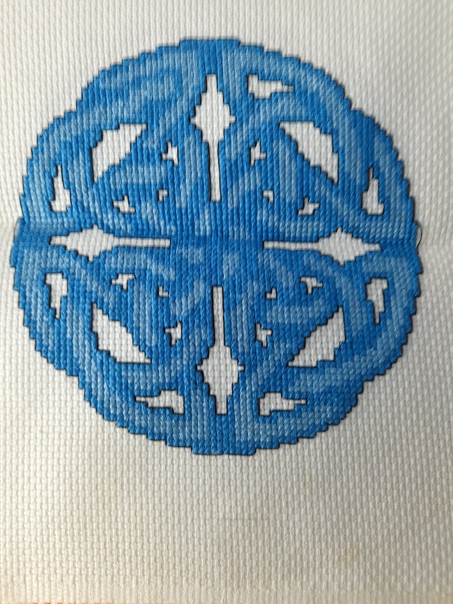 Blue Celtic Knot Cross Stitch 
