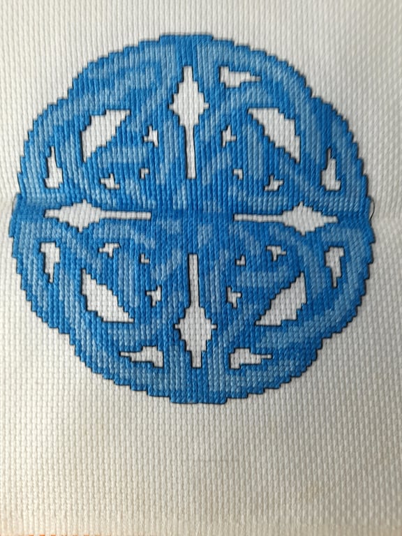 Blue Celtic Knot Cross Stitch 