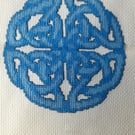 Blue Celtic Knot Cross Stitch 