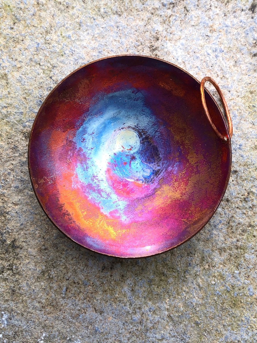 Copper bowl with ring, 7th wedding anniversary gift