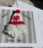 Christmas card with a gnomes head  - Image 3
