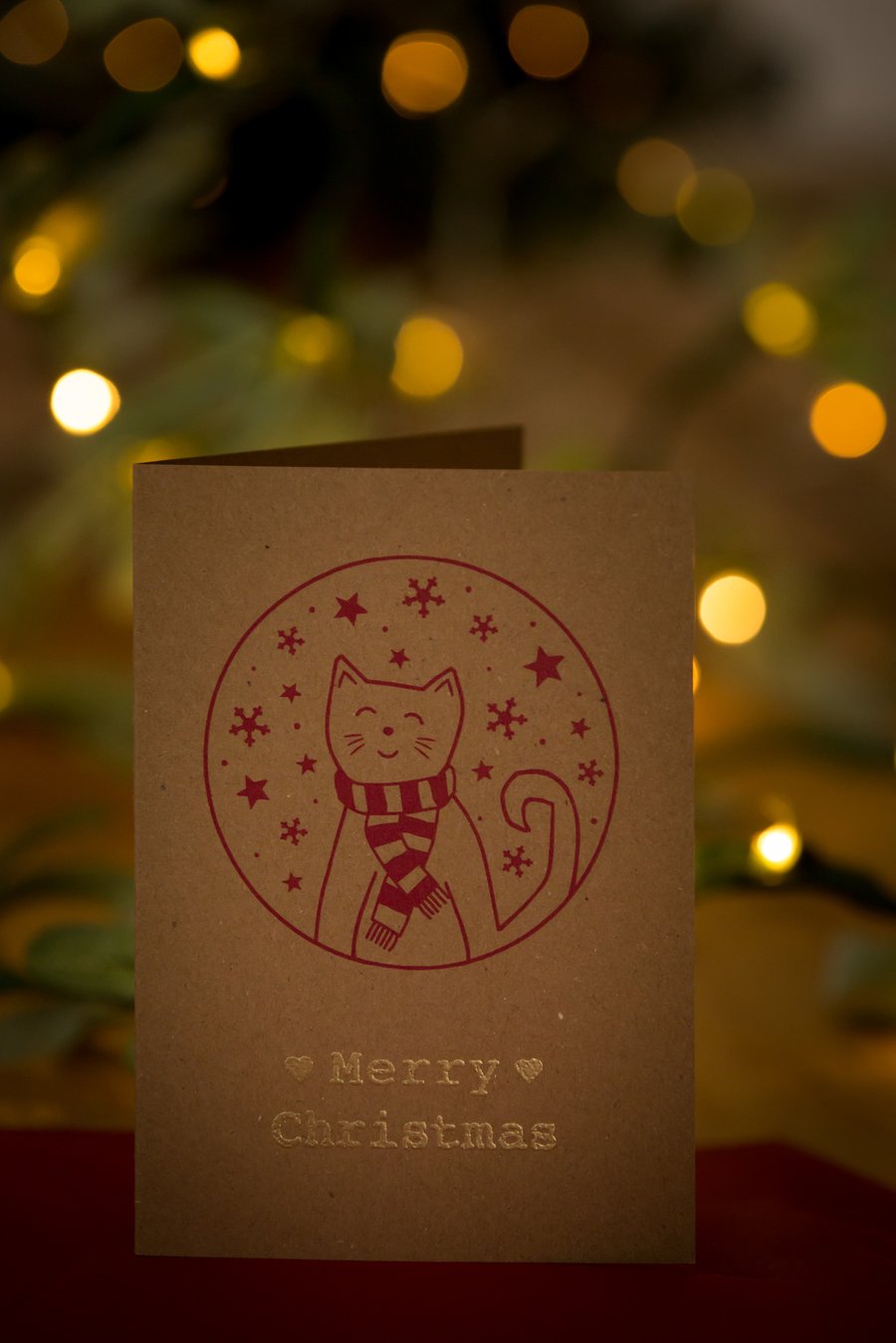 Christmas Cat greetings card