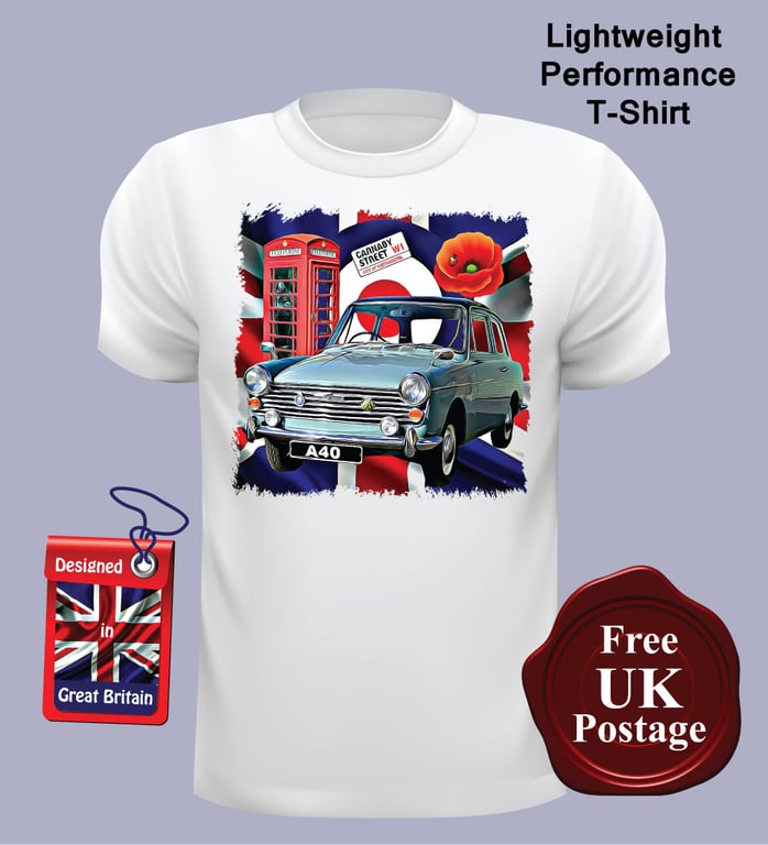 Austin A40 Farina T Shirt, Mens T Shirt, Choose Your Size