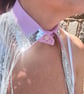 Sequinned Neckcessorie - baby pink & silver