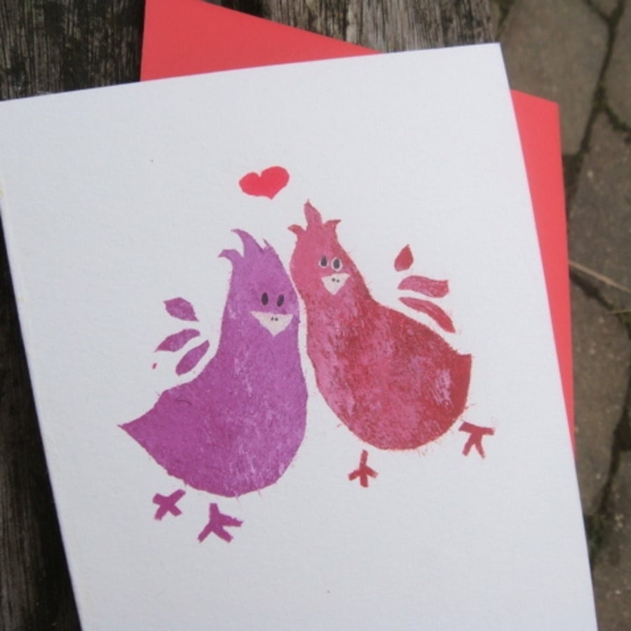 Anniversary or Wedding card Bird