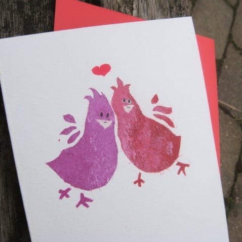 Anniversary or Wedding card Bird