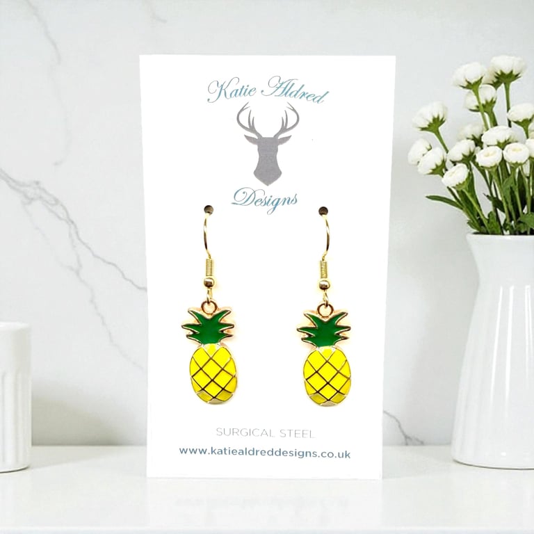 Charm Earrings - Pineapple