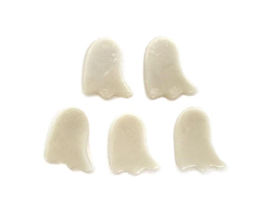 Pack of 5 halloween ghosts for glass fusing made with Bullseye 90coe glass