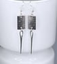CRAFTERS EARRINGS SILVER needle tape cute sewer hobbiest - Image 7