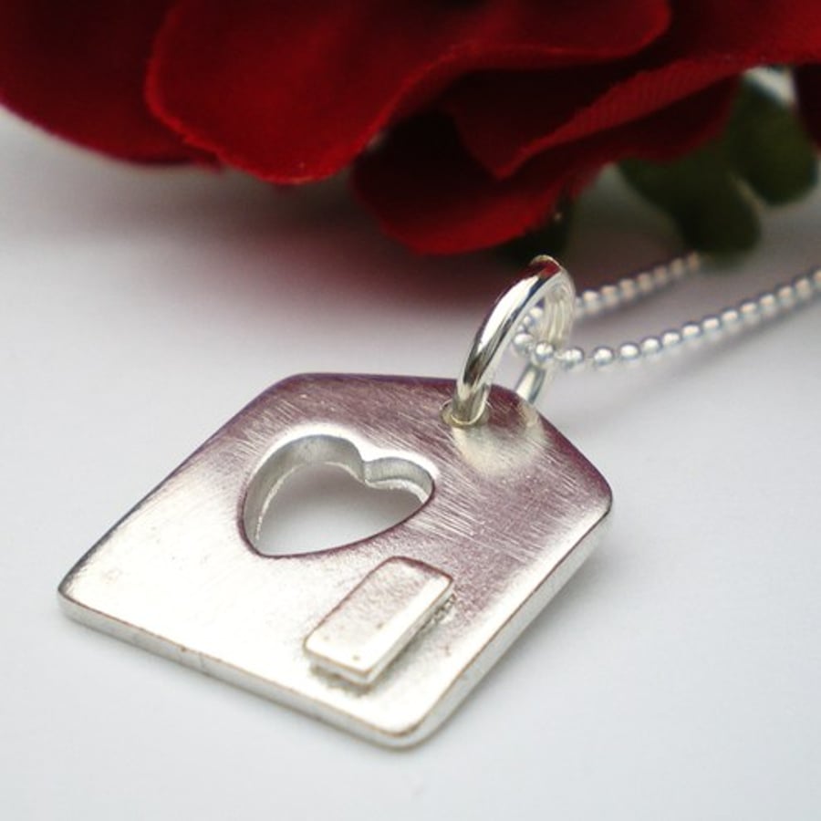 Home is Where the Heart Is, Silver Valentine Love Pendant