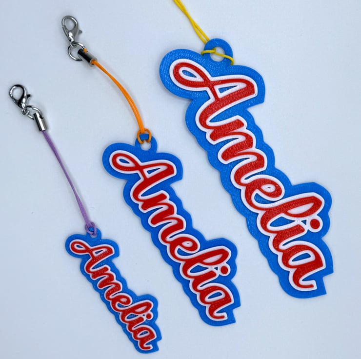 (3 pack) Personalised Name Keychains Folksy