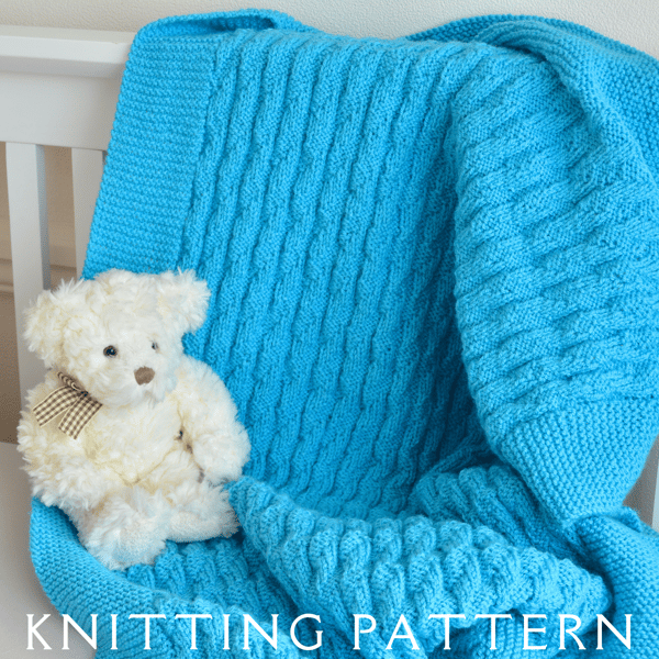 Baby Blanket Knitting Pattern Design 8 Printed Copy