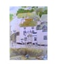 Blank greetings card A5 Blue Peter pub Polperro 