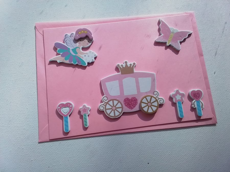 Card for a princess. Little girl card. Ref 272