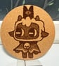 Cult of the Lamb Cork Laser Etched Coaster