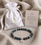 Azurite Crystal Bracelet, Intuition, Personalised Engraved Gift - Image 4